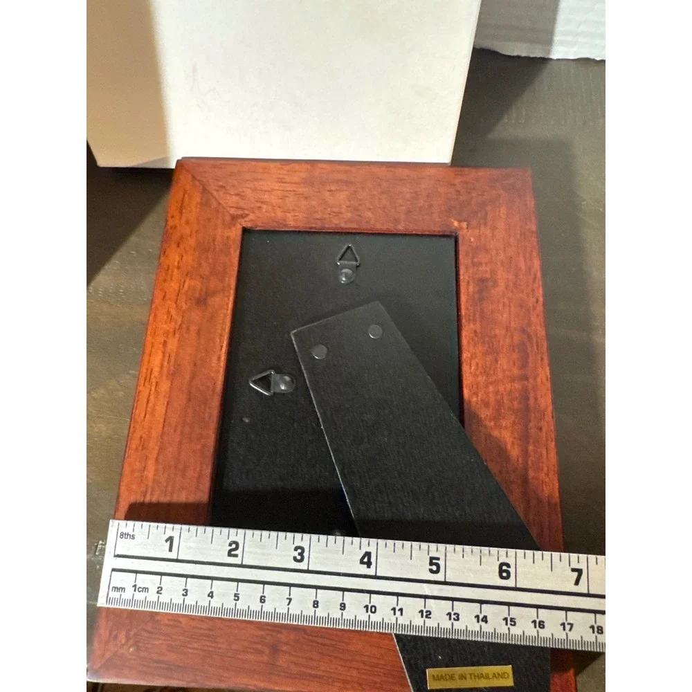 Aaron Brothers Dark Brown Wood Picture Frame 4x6 Tabletop Wall Mount NEW